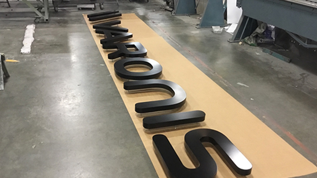 Varonis building sign getting ready for shipment to new location